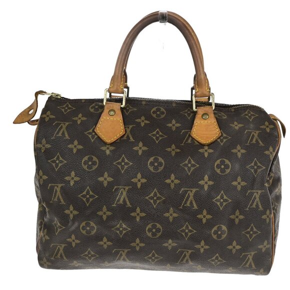 LOUIS VUITTON Speedy 30 Travel Hand Bag Monogram Leather Brown - Picture 3 of 15